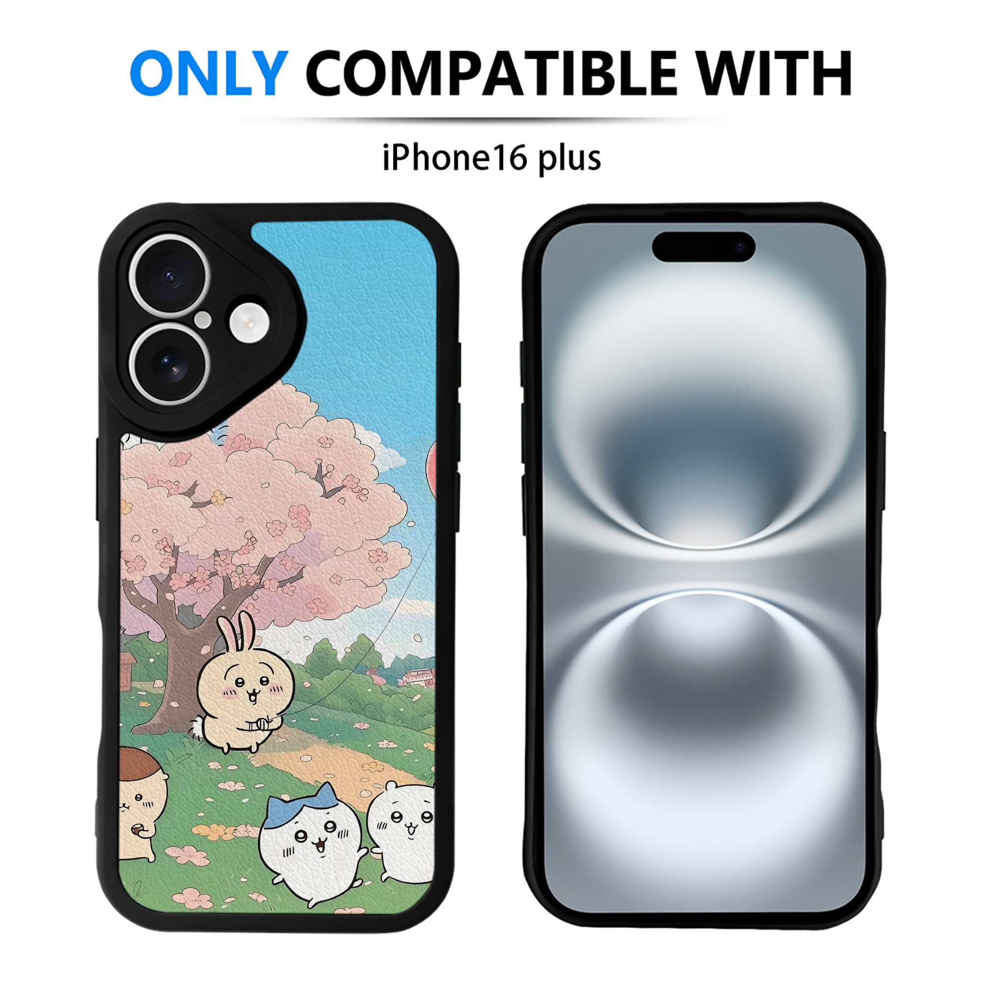 （画像用） ちいかわ Chii-kawa 【iPhone 16シリーズ対応】シリコンスマホケース（レザー調） 材質：シリコン